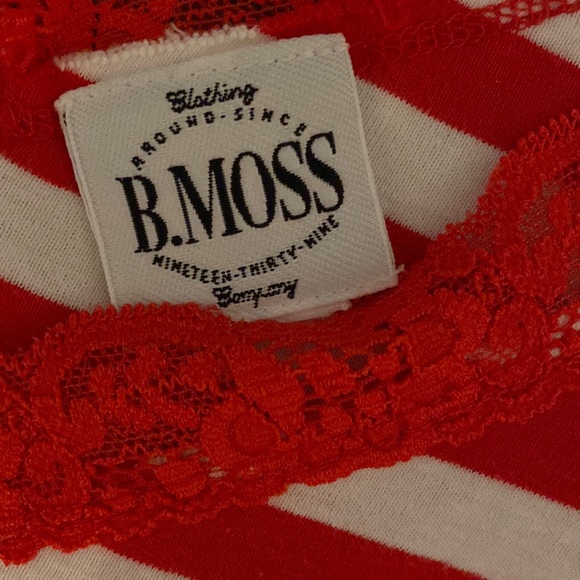 Tailor B.Moss red stripes tank top - M***Refer to measurements - Picture 7 of 10